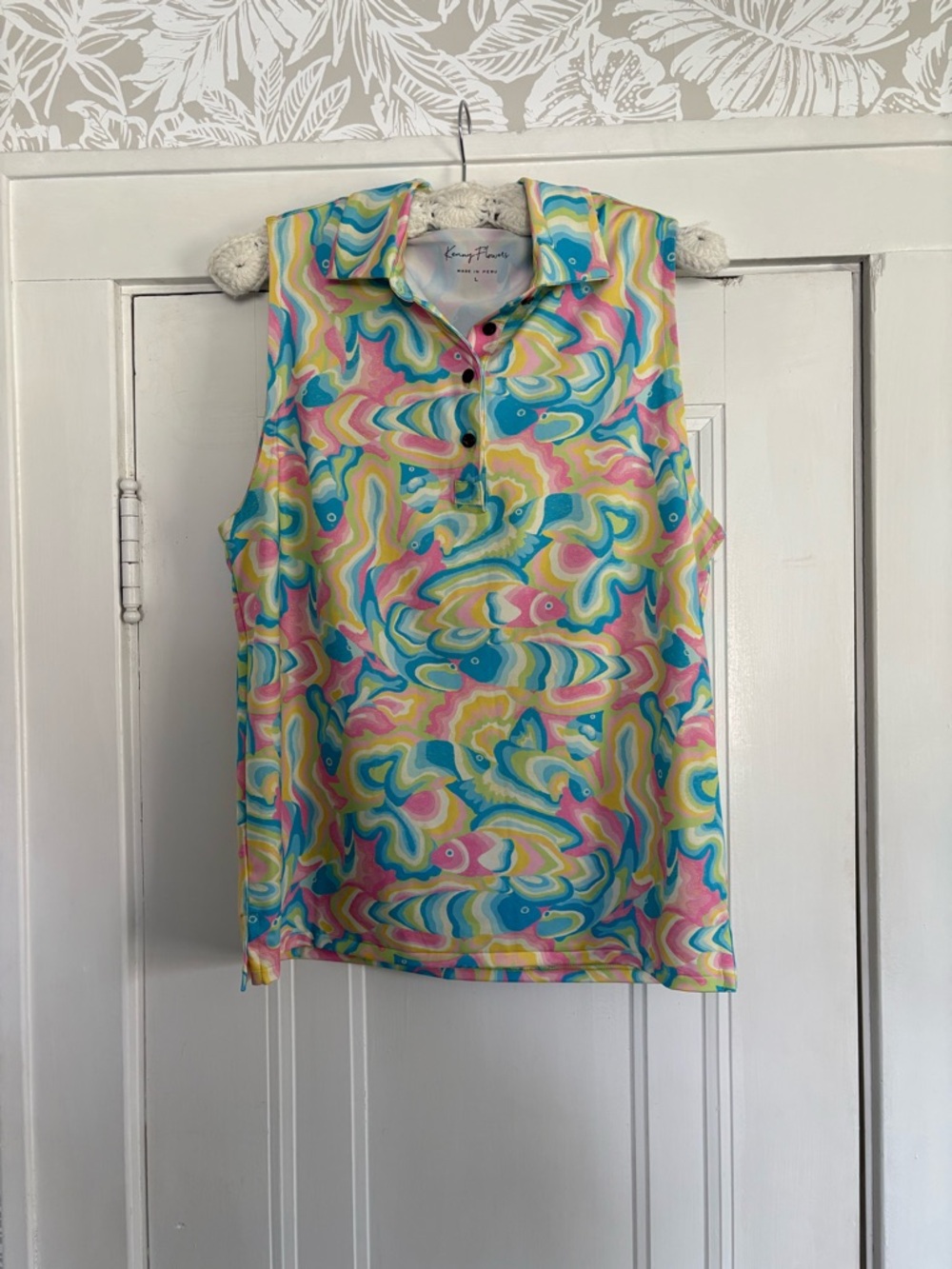 Kenny Flowers The St. Lucia - Ladies Sleeveless Golf Polo Large - Picture 6 of 9